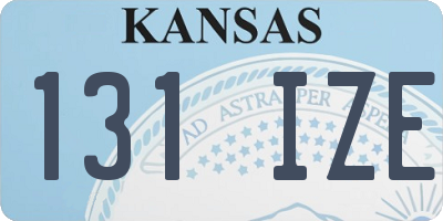 KS license plate 131IZE