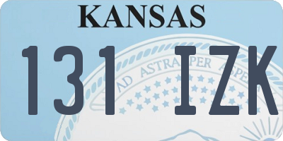 KS license plate 131IZK