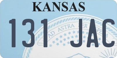 KS license plate 131JAC