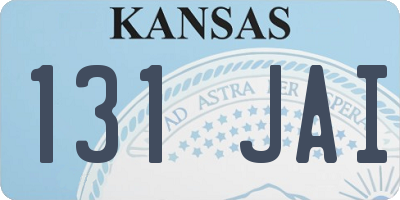 KS license plate 131JAI