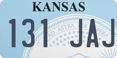 KS license plate 131JAJ
