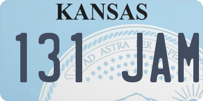 KS license plate 131JAM