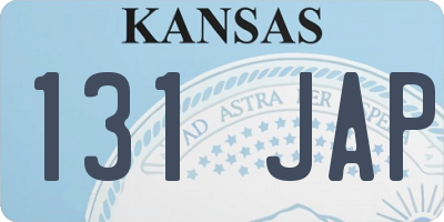 KS license plate 131JAP