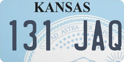 KS license plate 131JAQ
