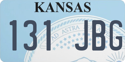 KS license plate 131JBG