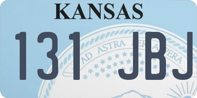 KS license plate 131JBJ