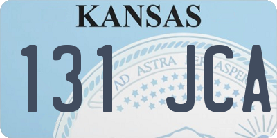 KS license plate 131JCA