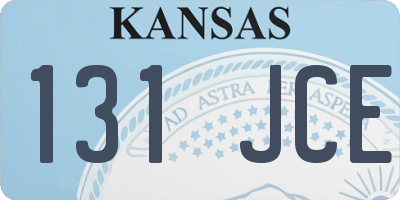 KS license plate 131JCE