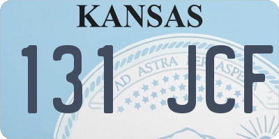 KS license plate 131JCF