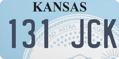 KS license plate 131JCK
