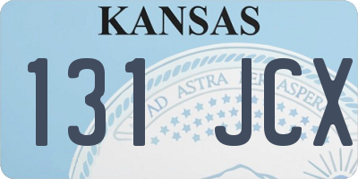 KS license plate 131JCX