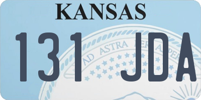 KS license plate 131JDA