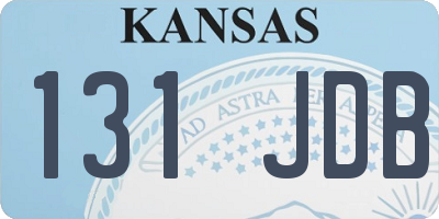 KS license plate 131JDB