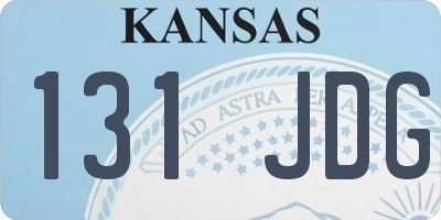 KS license plate 131JDG