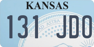 KS license plate 131JDO