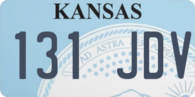 KS license plate 131JDV