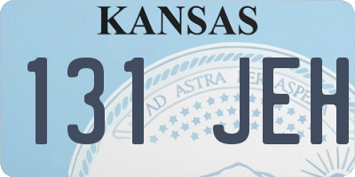 KS license plate 131JEH