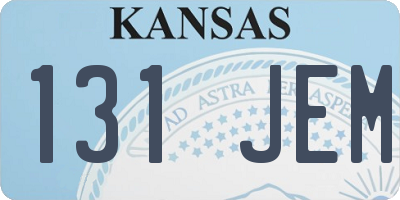 KS license plate 131JEM