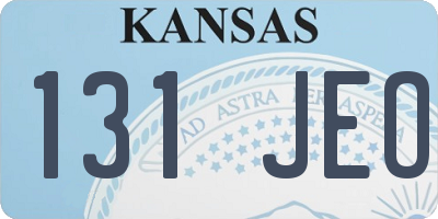 KS license plate 131JEO