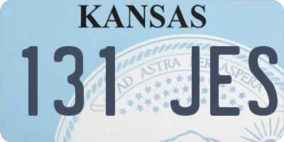 KS license plate 131JES