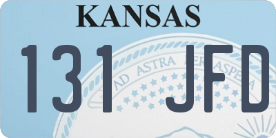 KS license plate 131JFD