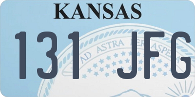 KS license plate 131JFG