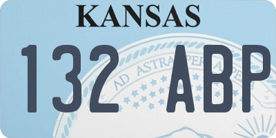 KS license plate 132ABP
