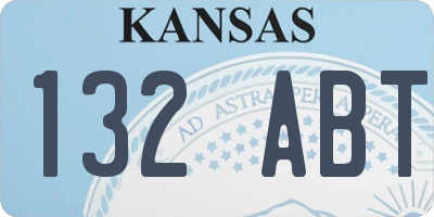 KS license plate 132ABT