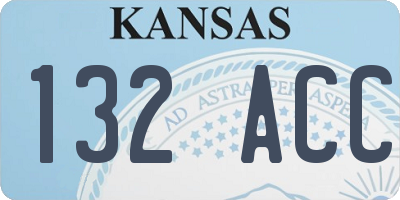KS license plate 132ACC