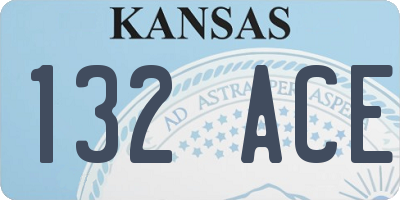 KS license plate 132ACE