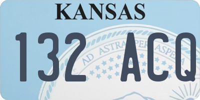 KS license plate 132ACQ