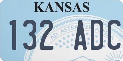 KS license plate 132ADC