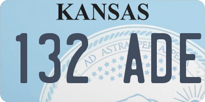 KS license plate 132ADE