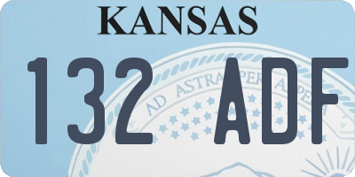 KS license plate 132ADF