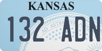 KS license plate 132ADN