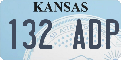 KS license plate 132ADP
