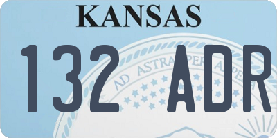 KS license plate 132ADR