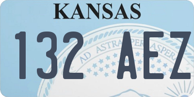 KS license plate 132AEZ