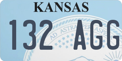 KS license plate 132AGG