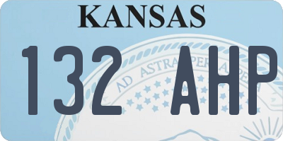 KS license plate 132AHP