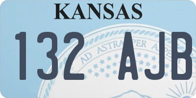 KS license plate 132AJB