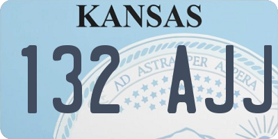 KS license plate 132AJJ