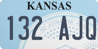 KS license plate 132AJQ