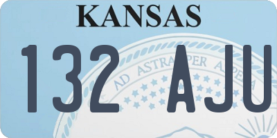 KS license plate 132AJU