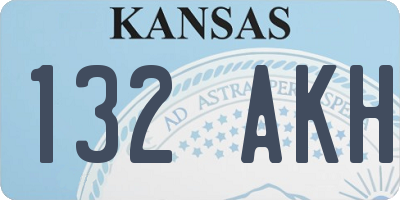 KS license plate 132AKH