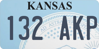 KS license plate 132AKP