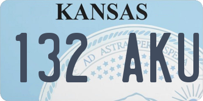 KS license plate 132AKU