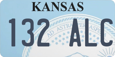 KS license plate 132ALC