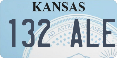 KS license plate 132ALE