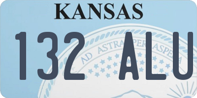 KS license plate 132ALU